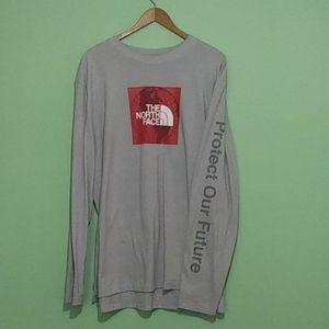 Recycle Material North Face Long Sleeve Shirt XL